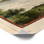 ヴィンテージワルシャワ・ポーランドの地図（1705年） ポスター (角)