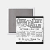 ヴィンテージワンセントセールディキユタ マグネット (正面/裏面)