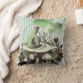 ヴィンテージワンダーランドキャタピラとアリス クッション (ブランケット)