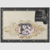 ヴィンテージワンダーランドチェシャーピンク猫とトップハット 薄葉紙 (正面)