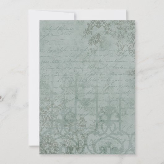 ヴィンテージワンダーランドティーパーティー誕生日招待状 招待状 (裏面)