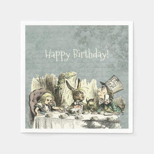 ヴィンテージワンダーランドティーパーティー スタンダードカクテルナプキン (正面)