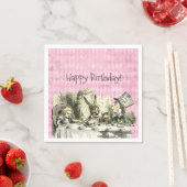 ヴィンテージワンダーランドティーピンクパーティー紙 スタンダードカクテルナプキン (インサイチュ)