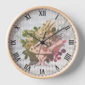 ヴィンテージワンダーランドホワイトラビットII 壁時計 (正面)