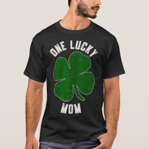 ヴィンテージワンラッキーマムクローバーシャームロックSt patricks Tシャツ