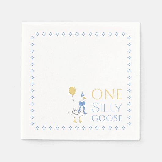 ヴィンテージワン間抜けグース誕生日ナプキン スタンダードカクテルナプキン (正面)