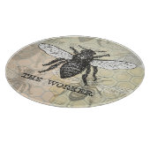 ヴィンテージワーカービーイラストレーションアート カッティングボード (角)