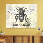 ヴィンテージワーカービーイラストレーションアート キャンバスプリント (インサイチュ (リビング))