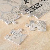 ヴィンテージワーカービーイラストレーションアート ジグソーパズル (側面)