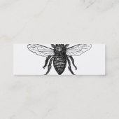 ヴィンテージワーカービーイラストレーションアート スキニー名刺 (裏面)