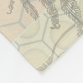 ヴィンテージワーカービーイラストレーションアート フリースブランケット (角)