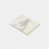 ヴィンテージワーカービーイラストレーションアート ポストイット (アングル)