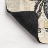 ヴィンテージワーカービーイラストレーションアート マウスパッド (コーナー)