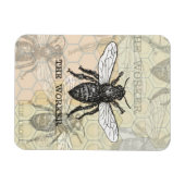 ヴィンテージワーカービーイラストレーションアート マグネット (横)