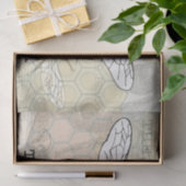 ヴィンテージワーカービーイラストレーションアート 薄葉紙 (ギフト)