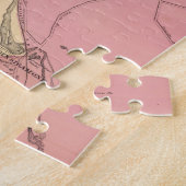 ヴィンテージワーチェスターMAの地図(1871) ジグソーパズル (側面)