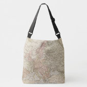 ヴィンテージワールドグローブの地図イギリス諸島とヨーロッパ クロスボディバッグ (正面)