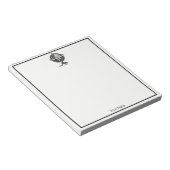 ヴィンテージワールドグローブリトグラフスケッチBW ノートパッド (アングル)