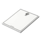 ヴィンテージワールドグローブリトグラフスケッチBW ノートパッド (回転)