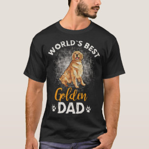 ヴィンテージワールドズ最高のゴールデンレトリバーパパパピー Tシャツ