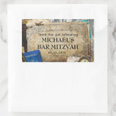 ヴィンテージワールドトラベラーサンキューステッカー 長方形シール (バッグ)