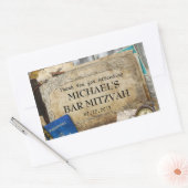 ヴィンテージワールドトラベラーサンキューステッカー 長方形シール (封筒)