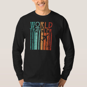 ヴィンテージワールドトラベラーレトロ空男性へ機 Tシャツ