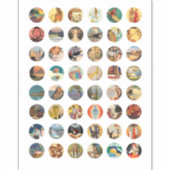 ヴィンテージワールドトラベルバケーションポスターアートコラージュ シール (正面)