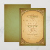 ヴィンテージワールドトラベルバルミツワーRSVP返信カード 出欠カード (正面/裏面)