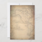 ヴィンテージワールドトラベルマップ婚約パーティ 招待状 (裏面)