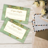 ヴィンテージワールドトラベル赤ちゃんシャワーおむつラッフル エンクロージャーカード