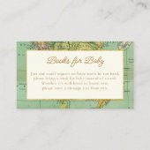 ヴィンテージワールドトラベル赤ちゃんシャワーベビー本 エンクロージャーカード (正面)