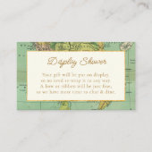 ヴィンテージワールドトラベル赤ちゃんシャワー表示シャワー エンクロージャーカード (正面)