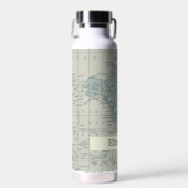 ヴィンテージワールドマップトラベル名前をカスタムする ウォーターボトル (正面)