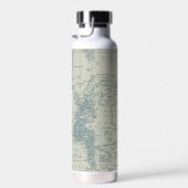 ヴィンテージワールドマップトラベル名前をカスタムする ウォーターボトル (右面)