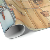 ヴィンテージワールドマップトラベル ラッピングペーパー (ロールコーナー)