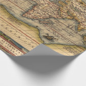 ヴィンテージワールドマップバイアブラハムオルテリウス1564 ラッピングペーパー (角)