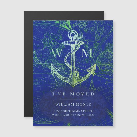 ヴィンテージワールドマップ航海のいかりブルームービング (正面/裏面)