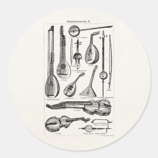 ヴィンテージヴァイオリンチェロ弦ミュージカル楽器 ラウンドシール (正面)