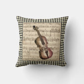 ヴィンテージヴァイオリンハーレキ縁どン クッション (裏面)