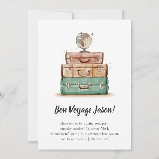 ヴィンテージヴァリーズ |進行中の遠くにパーティの招待状 招待状 (正面)