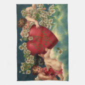 ヴィンテージヴァレンティビクトリアンンデイチェルブス天国 キッチンタオル (縦)