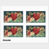 ヴィンテージヴァレンティビクトリアンンデイチェルブス天国 長方形シール (シート)