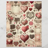 ヴィンテージヴァレンティンエフエマラスクラップブック紙 (正面)