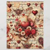 ヴィンテージヴァレンティンエフエマラスクラップブック紙 (正面)