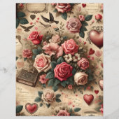 ヴィンテージヴァレンティンエフエマラスクラップブック紙 (正面)