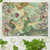 ヴィンテージヴァレンティンデイクピビクトリアンッドハートツリー キッチンタオル (折り畳み)