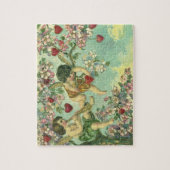 ヴィンテージヴァレンティンデイクピビクトリアンッドハートツリー ジグソーパズル (縦)