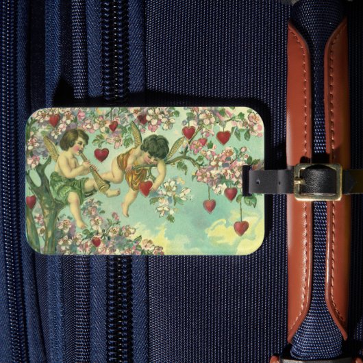 ヴィンテージヴァレンティンデイクピビクトリアンッドハートツリー ラゲッジタグ (正面インサイチュ4)