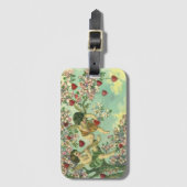 ヴィンテージヴァレンティンデイクピビクトリアンッドハートツリー ラゲッジタグ (正面縦)